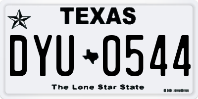 TX license plate DYU0544