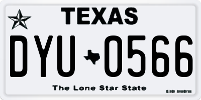 TX license plate DYU0566