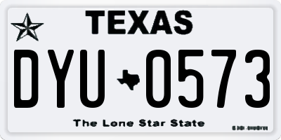 TX license plate DYU0573