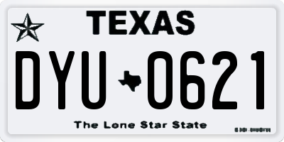 TX license plate DYU0621