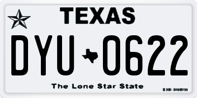 TX license plate DYU0622