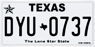 TX license plate DYU0737
