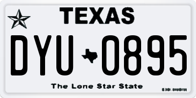 TX license plate DYU0895