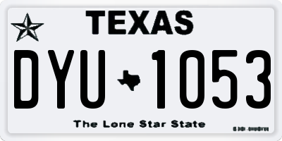 TX license plate DYU1053