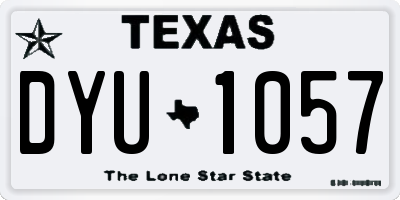 TX license plate DYU1057
