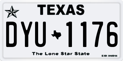 TX license plate DYU1176