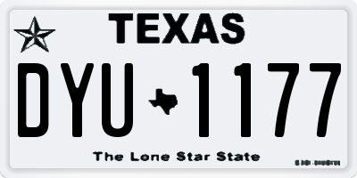 TX license plate DYU1177