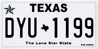 TX license plate DYU1199
