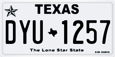 TX license plate DYU1257