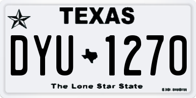 TX license plate DYU1270
