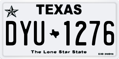 TX license plate DYU1276