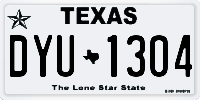TX license plate DYU1304