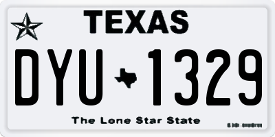 TX license plate DYU1329