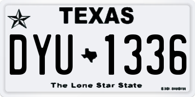 TX license plate DYU1336