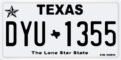 TX license plate DYU1355