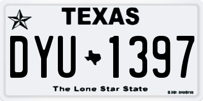TX license plate DYU1397