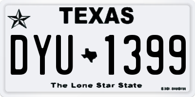 TX license plate DYU1399