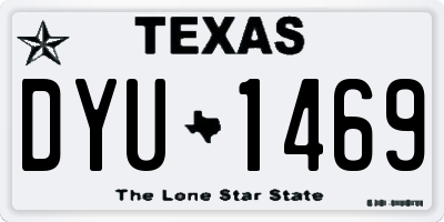 TX license plate DYU1469