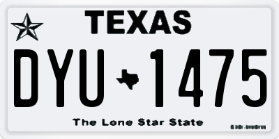 TX license plate DYU1475