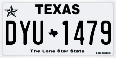TX license plate DYU1479