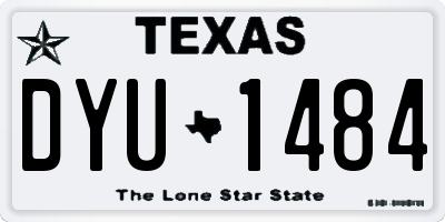 TX license plate DYU1484