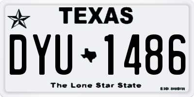 TX license plate DYU1486