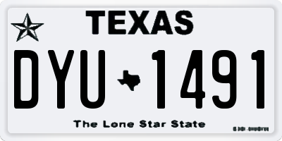 TX license plate DYU1491