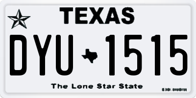 TX license plate DYU1515