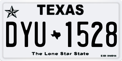 TX license plate DYU1528