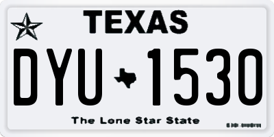TX license plate DYU1530