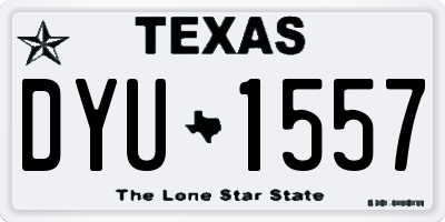 TX license plate DYU1557
