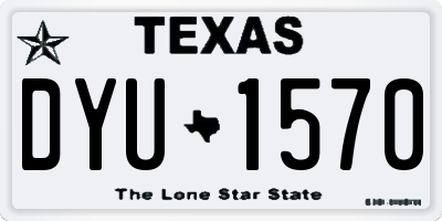 TX license plate DYU1570