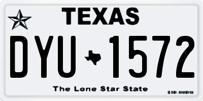 TX license plate DYU1572
