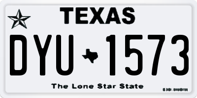 TX license plate DYU1573