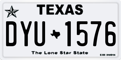 TX license plate DYU1576