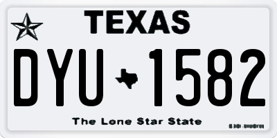 TX license plate DYU1582
