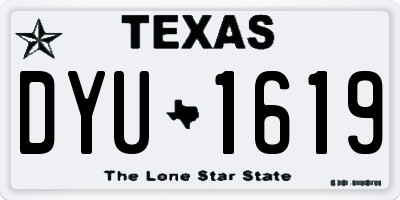 TX license plate DYU1619