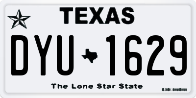 TX license plate DYU1629