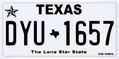 TX license plate DYU1657