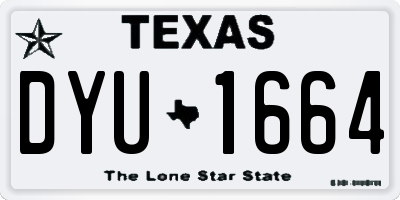 TX license plate DYU1664