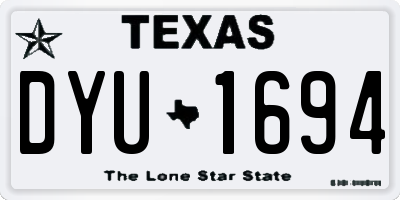 TX license plate DYU1694