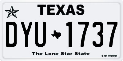 TX license plate DYU1737