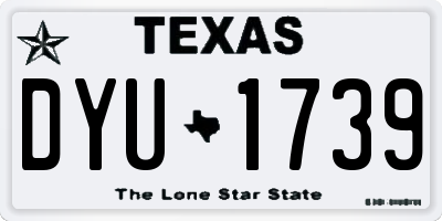 TX license plate DYU1739