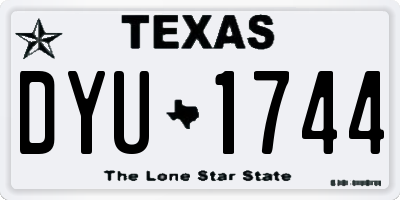 TX license plate DYU1744