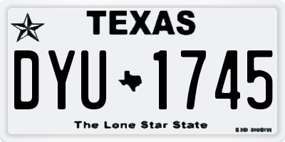 TX license plate DYU1745