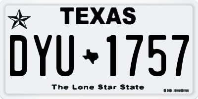TX license plate DYU1757
