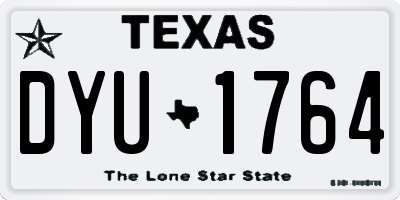TX license plate DYU1764