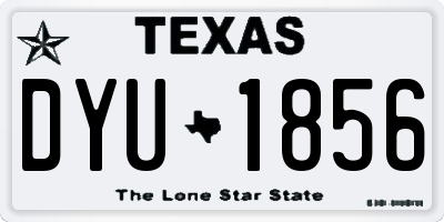 TX license plate DYU1856