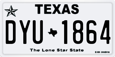 TX license plate DYU1864