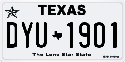 TX license plate DYU1901